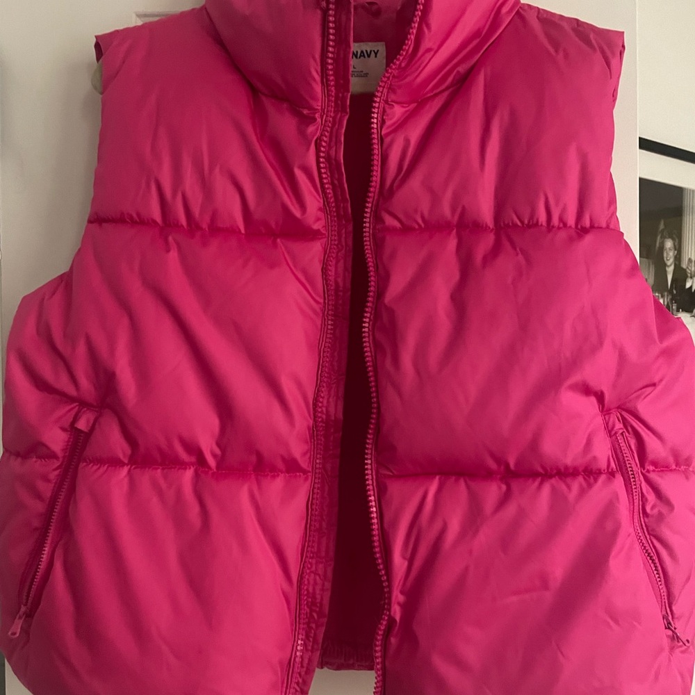 Old Navy Pink Puffer Vest